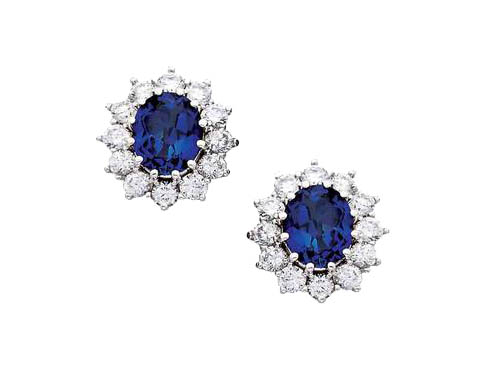 Gold, Earrings, Stud, Diamond, Jewelry, Birth Stone, Garnet, Aquamarine, Emerald, Pearl, Ruby, Peridot, Sapphire, Opal, Topaz,  Birthstone
